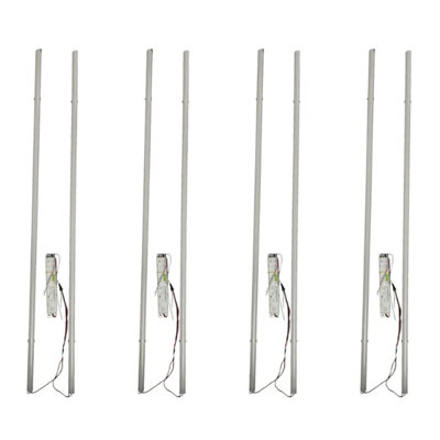 E2 Lighting Magnetic Strip Retrofit Kit | 4 Kits / 8 Tubes Total | 4 ft. | 40W | 0-10V Dimmable | 4000K