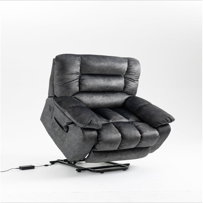 Fauteuil inclinable inclinable avec poche latérale, Bleu grisâtre