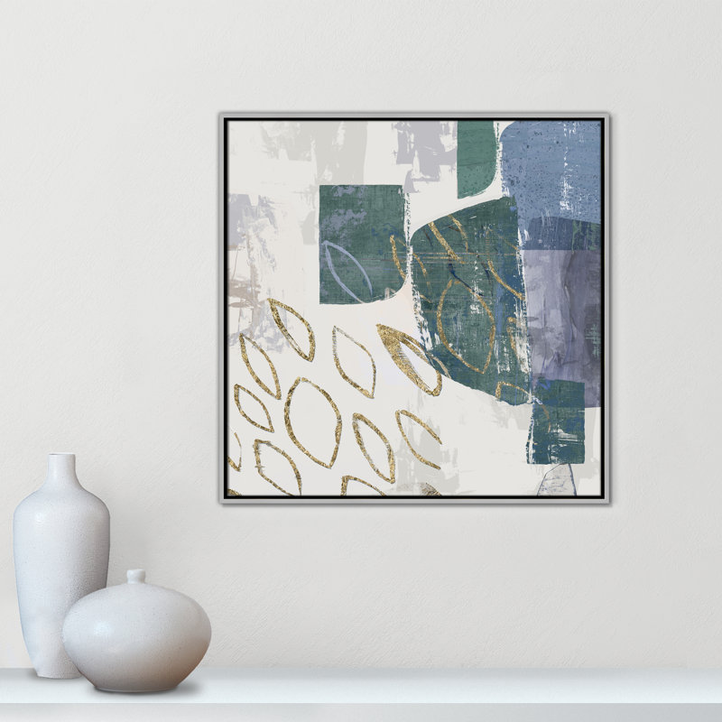 Shape of Formation III - Blue Square Version Print par Casa Fine Arts, Argent, H 31,5 po x l 31,5 po