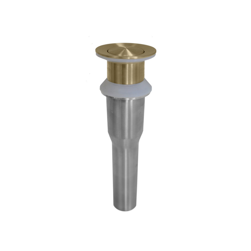 Stylish Élan Brushed Gold Pop-Up Bathroom Sink Drain without Overflow