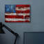 «Rustic United States Flag with Dist Paint Paint Drip» par Erin Ashley - reproduction d'art-52744998-52744999