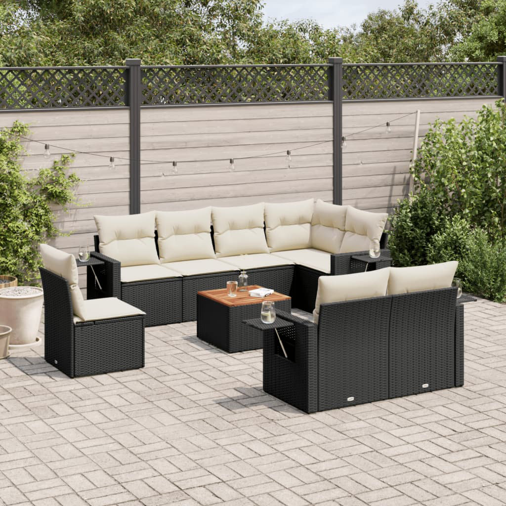 8-Sitzer Lounge-Set aus Rattan mit Polster