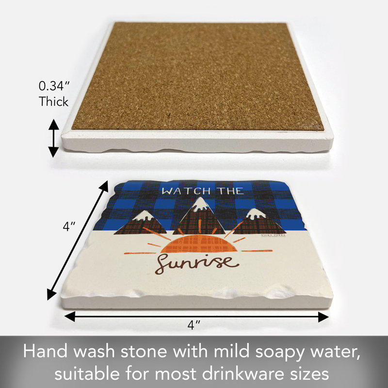 Sunrise Single Tumbled Tile Coaster