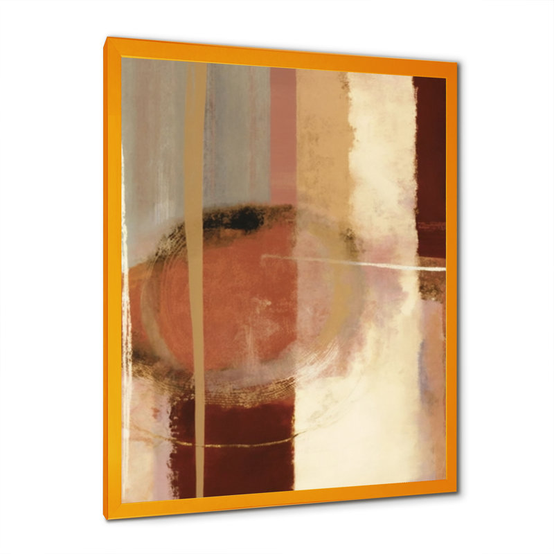 Chocolat brun élémentaire III 36, L 12 po x H 20 po, Toile avec cadre photo doré