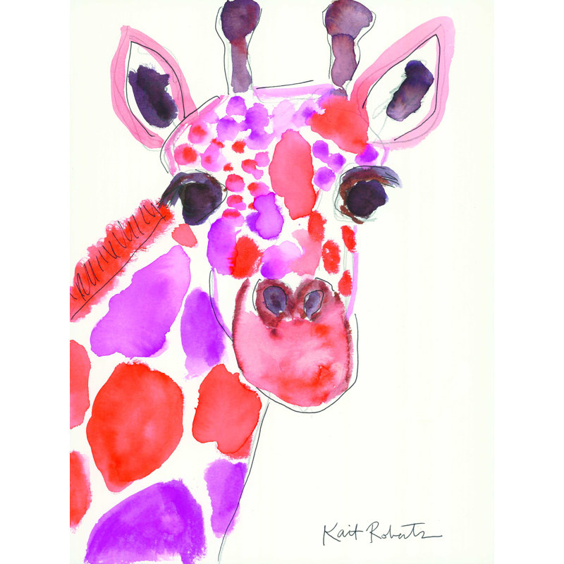 «A Giraffe Named Liz», reproduction sur toile tendue, H 32 po x l 24 po