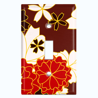 Patterned 1 - Gang Toggle Light Switch Standard Wall Plate