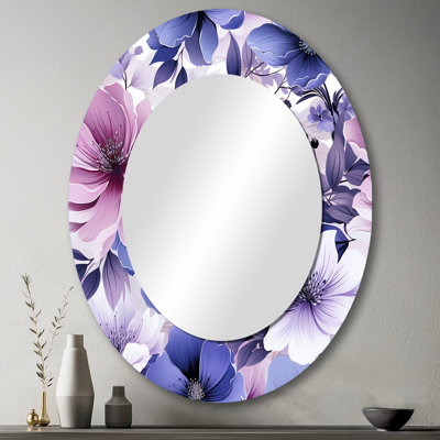 Tarek - Grand miroir mural ovale sur métal