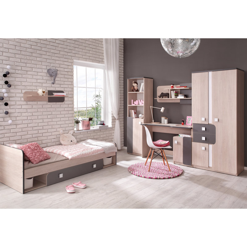 Munn 50cm W 5 - Drawer Chest of Drawers, Grey