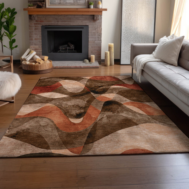 Tapis Norberta avec envers antidérapant, Rectangle 5 pi x 7 pi 6 po