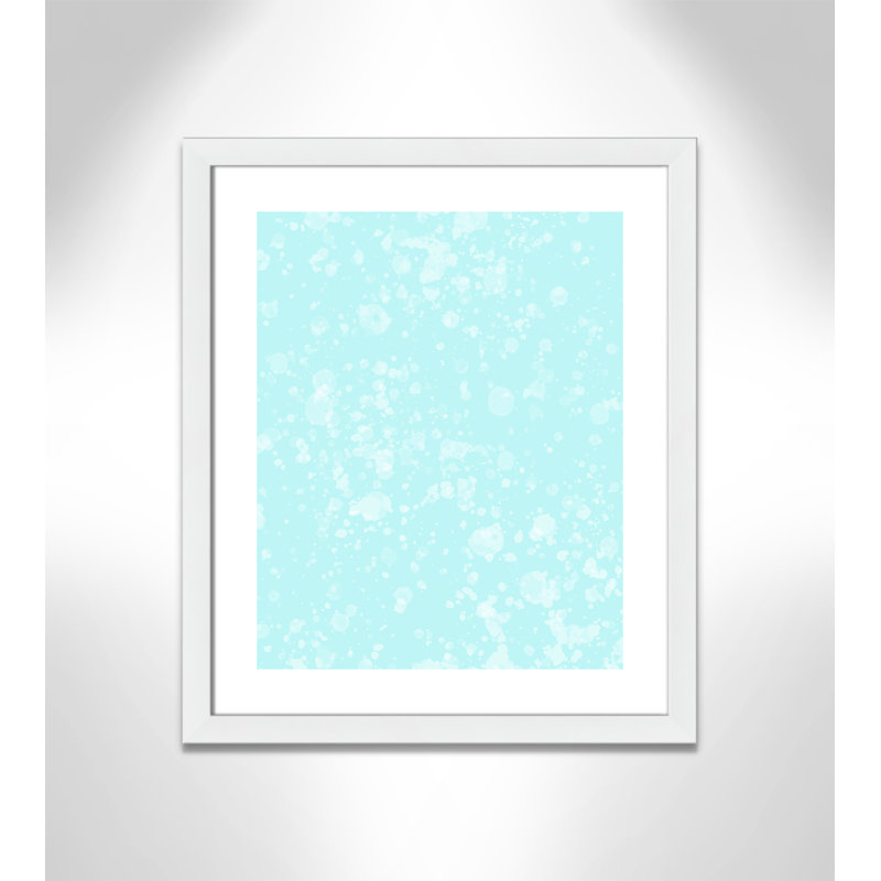 Impression sur papier de bulles fantaisistes, H 26,5 po x l 22,5 po x P 0,625 po, Encadré plat blanc