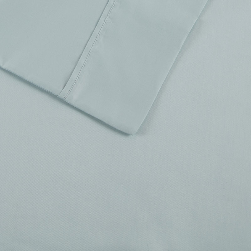 Madison Park 1500 Thread Count Seafoam Cotton Blend 2-Piece King Pillowcases, King, Seafoam