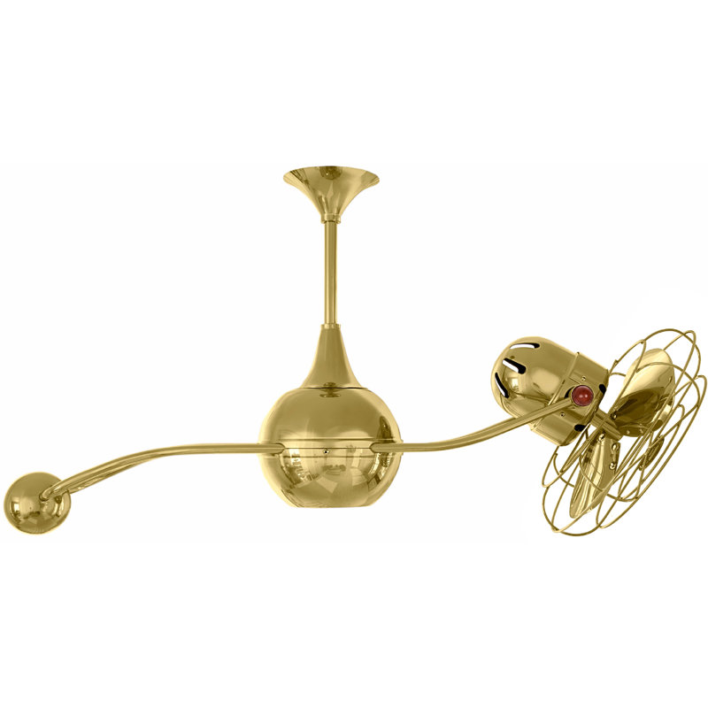 40" Brisa 2000 3 Blade Ceiling Fan, Polished Brass