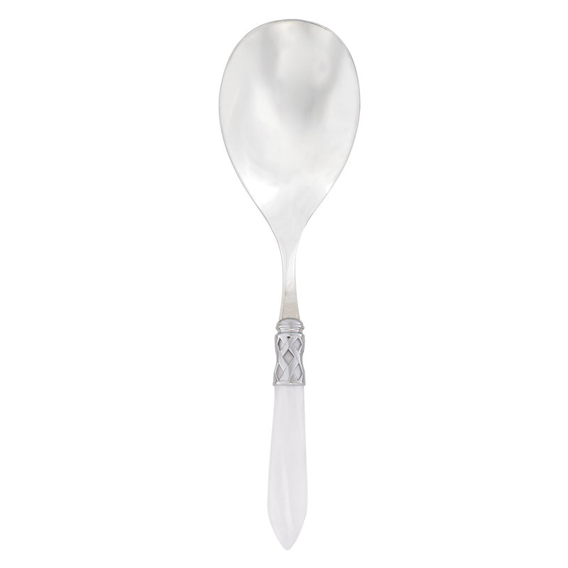 Aladdin Stainless Steel Serving Spoon, Brilliant White