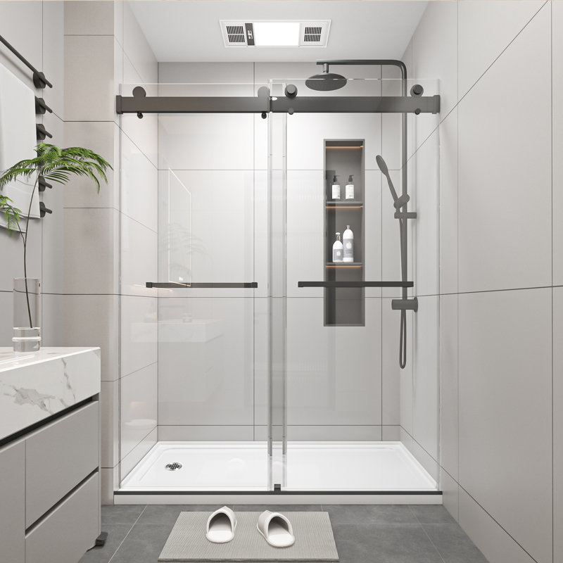 Base de douche blanche 60 po x 32 po Rainlex, Gauche