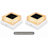 White Solar Fence Post Cap Lights with Warm White LED for 3.5 x 3.5 and 4 x 4 Posts-135241288