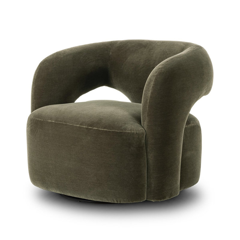 Novella Swivel Chair-Monte Olive, Monte Olive Polyester Blend