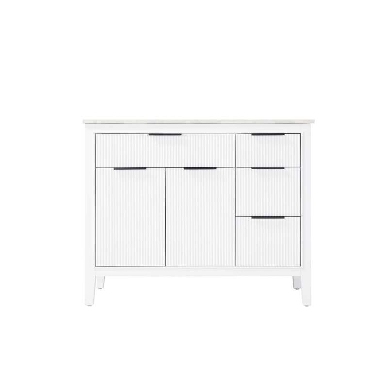Meuble-lavabo simple 42 po blanc, 42", Blanc