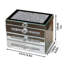 Jewelry Box 3-Layer 2 Drawers Mirrored Jewelry Organizer Box for Rings Necklaces Bracelets