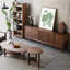Armoire décorative en bois massif noyer noir