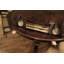 Large Dark Transitional Expandable Dining & Gaming Table With Perimeter Leaves and Leaf Storage Cabinets