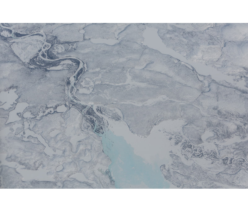 Glacier 1 Print by Francis Augustine, White Framed Paper, White, 32" H x 48" W x 0.8" D