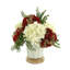 Holiday Arrangement with Assorted Hydrangeas and Evergreen