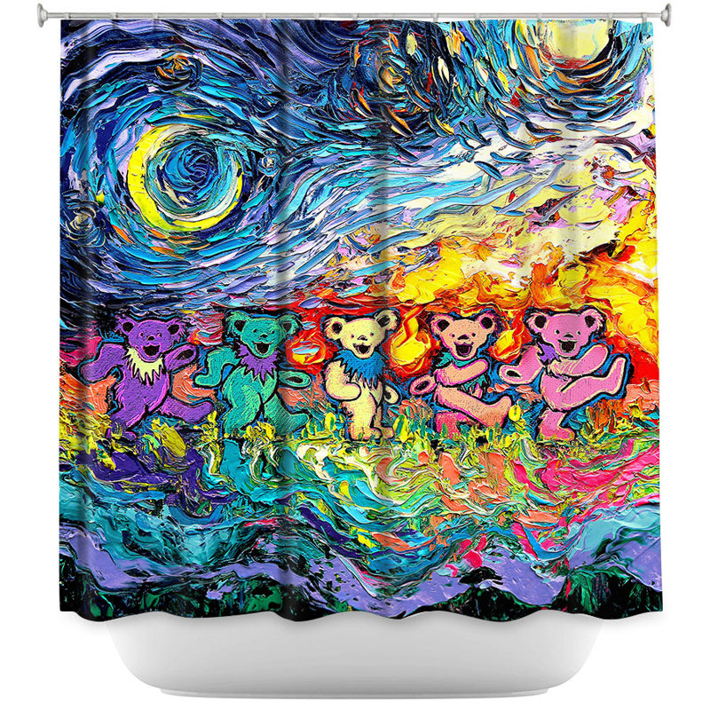 Rideau de douche simple aja ann-van gogh danse dianoche
