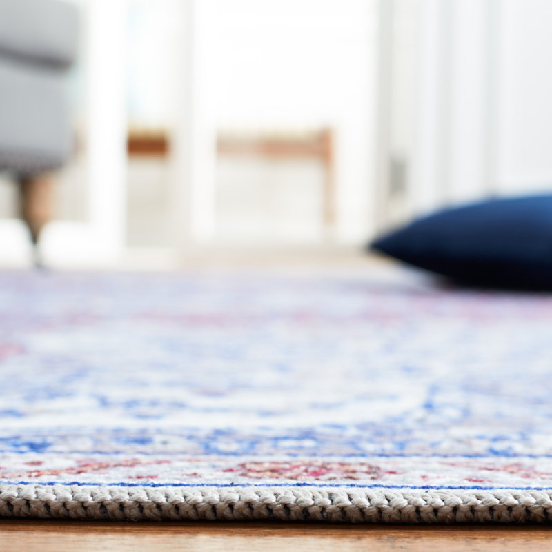 Kingsford Oriental Ivory/Red Area Rug, Round 6'7"