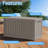 180 Gallon Wood-grain Style Lockable Deck Box, Water Resistant Resin-125904231