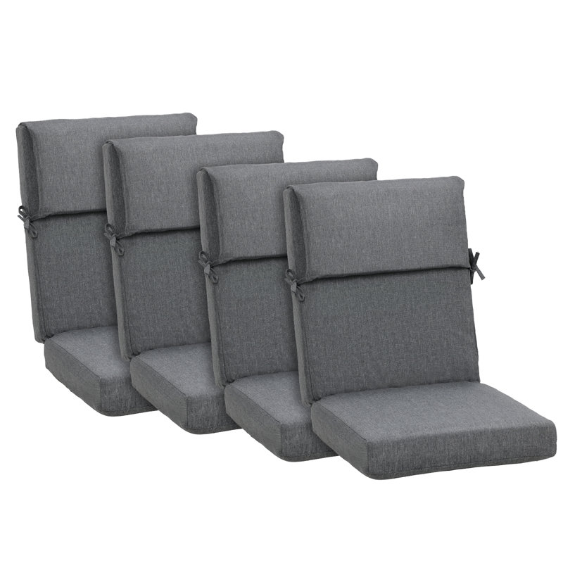 Outdoor Chair Cushion Set of 4, Gray