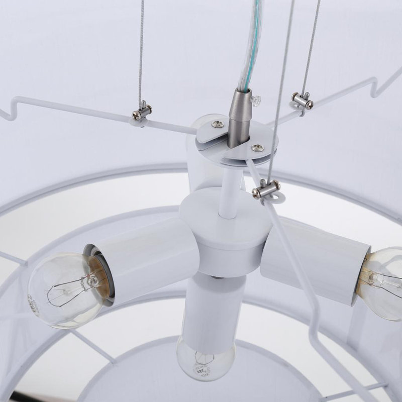 Lustre cylindrique à 4 niveaux avec réflecteur sur le bas Geneen