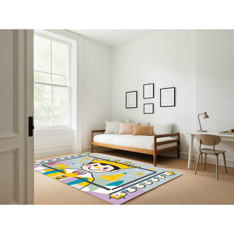 Tapis fantaisie East Urban Home, Rectangle 7 pi x 9 pi