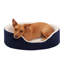 Lit pour chien ovale en faux sherpa et suède-27272265-49233117