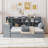 3 Drawers Daybed With Desk And Bookcase-2110423313-2110423312