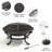 Arbedella Round Steel Wood Burning Smokeless Fire Pit