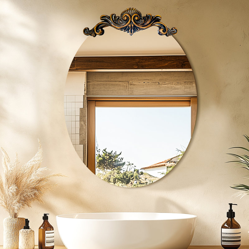 Ursina Oval Mirror, 94.5 cm H x 70 cm W