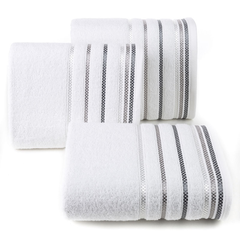 Honey-Marie Midweight Jacquard Hand Towel, White