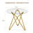 35.4-Inch Round Tempered Glass Dining Table, Suitable For 1-4 People, Space-Saving Small Kitchen Dining Table, Equipped With Sturdy Metal Table Legs, Suitable For Dining Room, Living Room,Gold