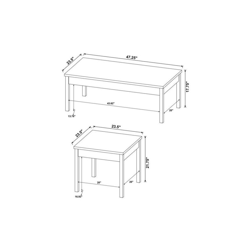 Ensemble de tables basses 3 pièces Kawuan
