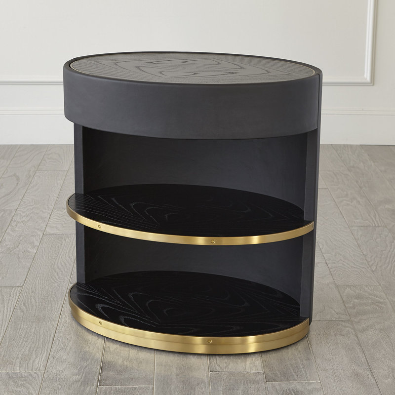 Ellipse Bedside Cabinet, Black