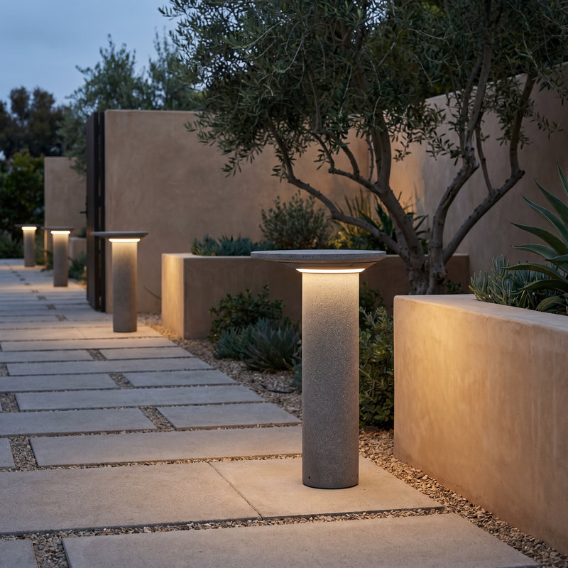 Moal LED Bollard Light, 27.88" H x 17.75" W x 17.75" D