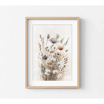 Art mural botanique: impression d'herbes sauvages - style Cottagecore