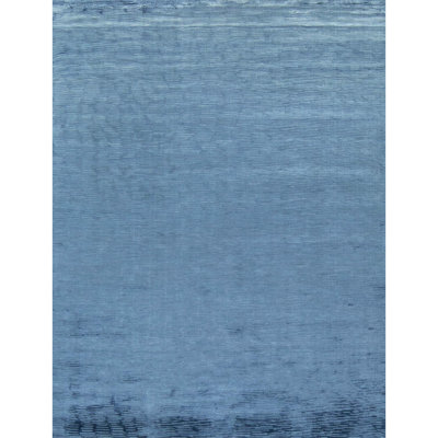 Tapis bleu noué à la main de haute qualité