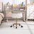 Kids' Swivel Desk Chair With Adjustable Height - Rolling Star Base & Woven Back - Golden Metal Study Chair-1418114469