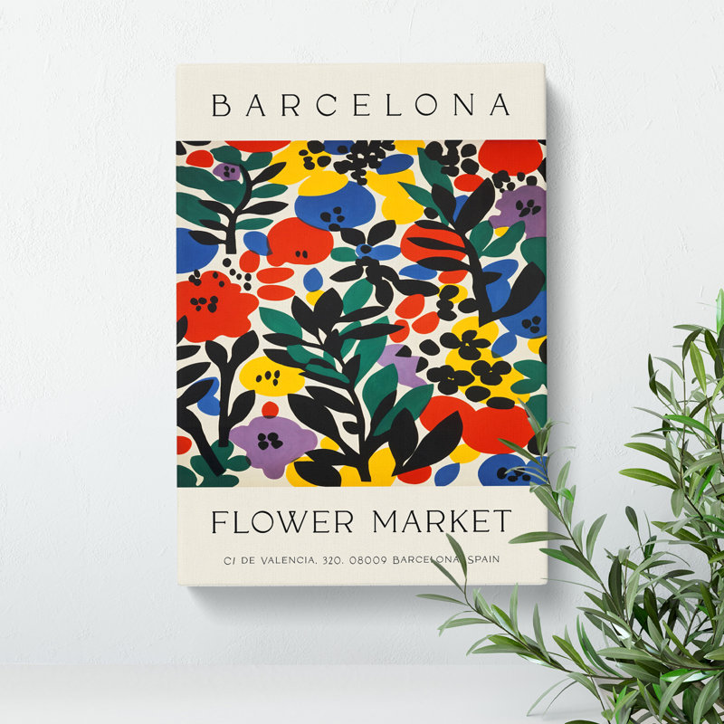XMKTMKT-243 Flower Market Exhibition Barcelona No.1 - Wrapped Canvas Print, 50cm H x 35cm W x 3cm D