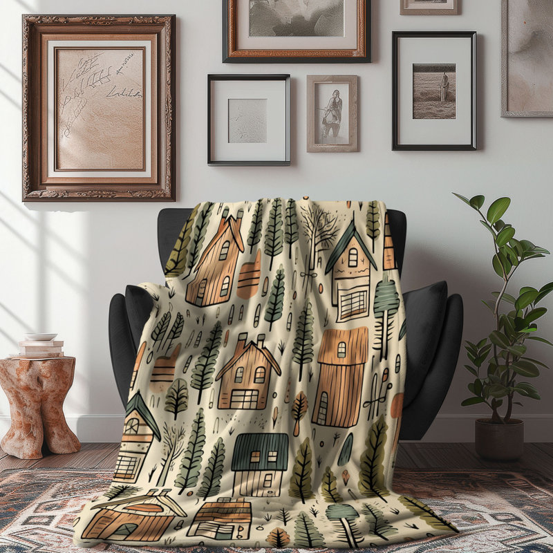 Rustic Art - 1 pièce Sherpa Premium, L 80 po x l 60 po