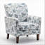 Fauteuil en mélange de polyester à motifs