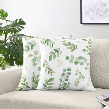 Sweet Jojo Designs Botanical Leaf Queen Sheet Set in Green/White