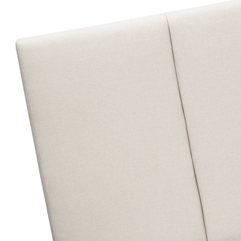 Upholstered Standard Bed, Beige
