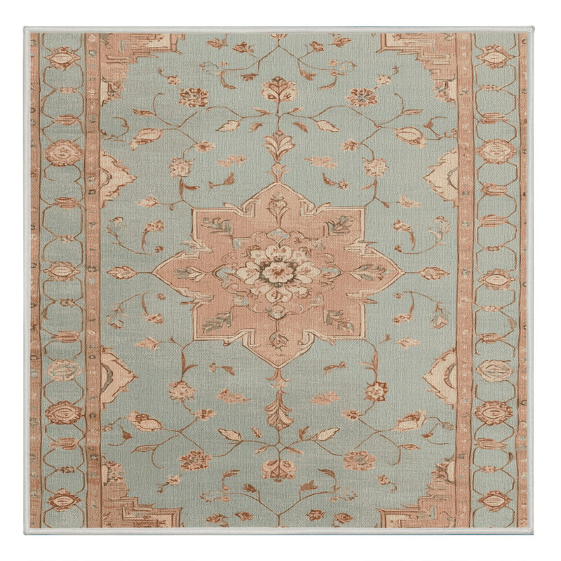 Machine Washable Afyon Beige Area Rug, Square 8'